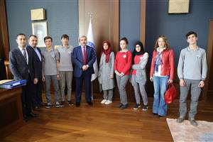 Osman Gazi Anadolu Lisesi Heyeti Rektör Şahin’i Ziyaret Etti