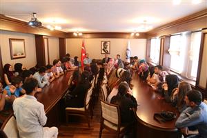 Giresun’dan Öğrenciler Rektör Şahin’i Ziyaret Etti 