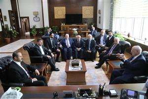 İsmail Kahraman Rektör Alpay Arıbaş’ı Ziyaret Etti
