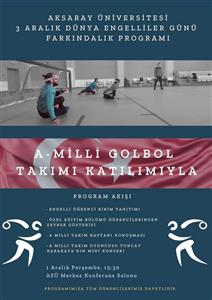 3 Aralık Dünya Engelliler Günü Farkındalık Programı 
