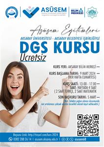 Ücretsiz Dikey Geçiş Sınavı DGS Kursu